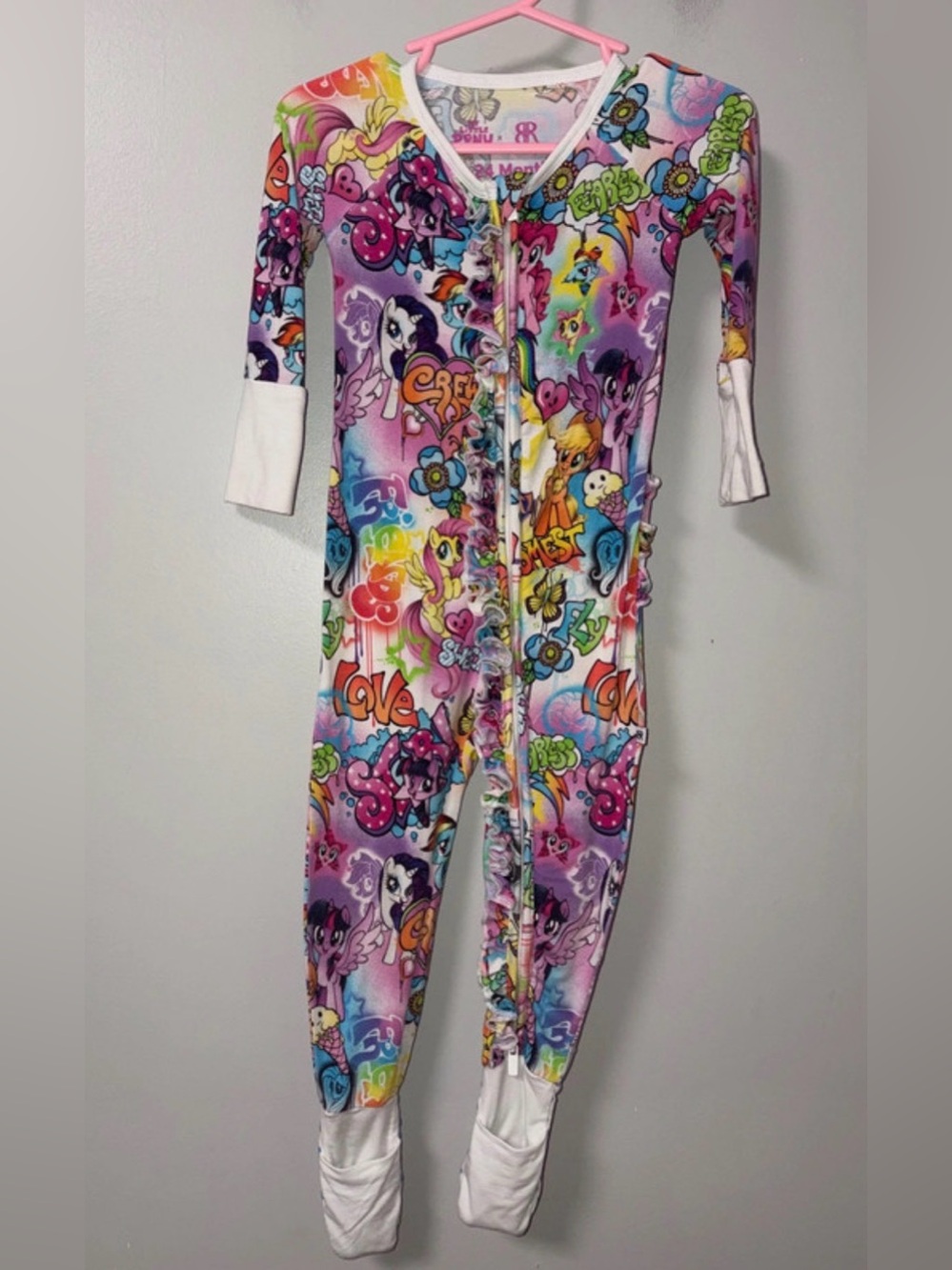 Bums & Roses x My Little Pony Friendship is Magic Bamboo Footie 18-24M